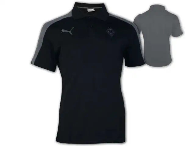 Puma Borussia Mönchengladbach Triple Black Polo Jersey schwarz BMG Shirt S - XXL