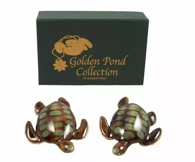 Golden Pond Collection - Ceramic sea turtles Handmade craft/ Perfect gift