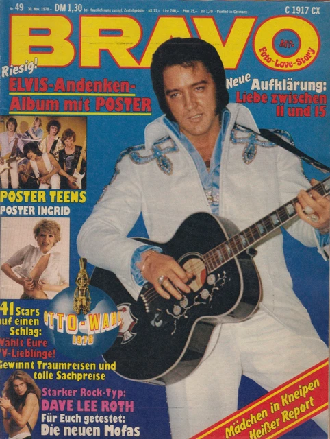 BRAVO 1978 / 49 Ingrid Steeger (Poster), Van Halen, AC/DC, Supermax ...