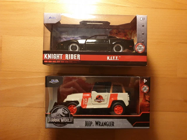 JADA DIE CAST Knight Rider K.I.T.T & Jurassic World Jeep Wrangler ...