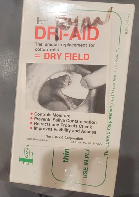 Dental Health  Dri-aid Cotton Roll Substitute replacment  Small 250Box Lorvic