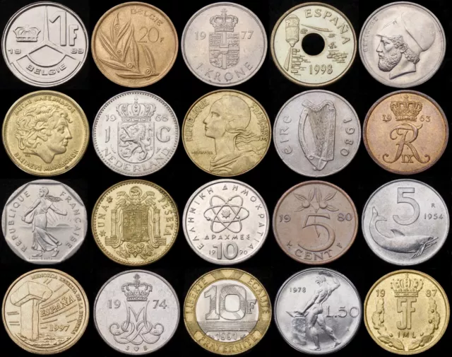 Europäische Pre-Euro-Münzen - alle nur 99p - Kaufen Sie 4 erhalten Sie 1 kostenlos - Umlaufzustand