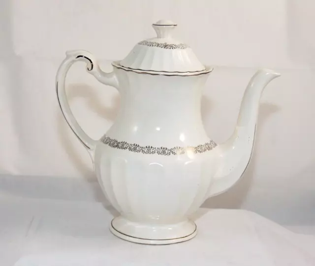 JG Meakin classic white ceramic teapot server 32 oz 2