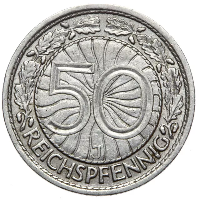 Deutsches Reich - Weimarer Republik - Münze - 50 Reichspfennig 1928 J - Nickel