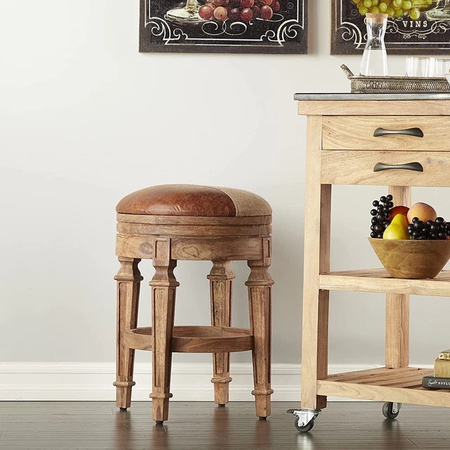 Deco 79 Counter Stool 18" L x W 26" H Brown