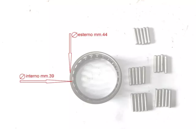 Gabbia  23 rulli sfilabili L. 22 X Ø 44 X Ø 39 per Biella Ducati monocilindrico.