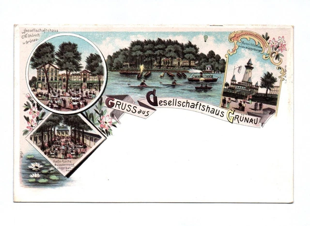 LITHO POSTCARD GREETINGS from Society House Grünau Lookout Tower £18.80 ...