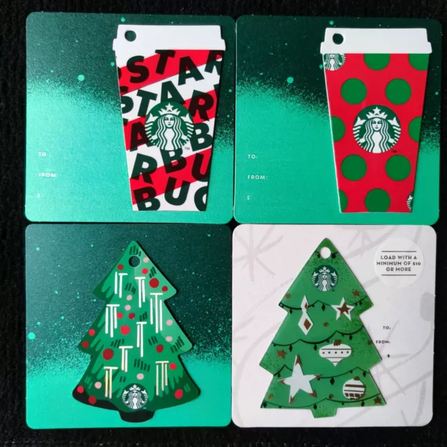 Starbucks Xmas Cards Set Of 4