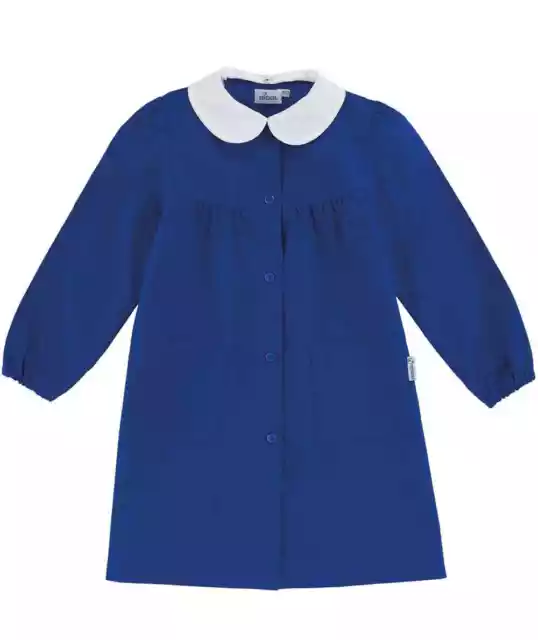 Grembiule Bambina Scuola, Abbottonatura centrale, colore Bluette