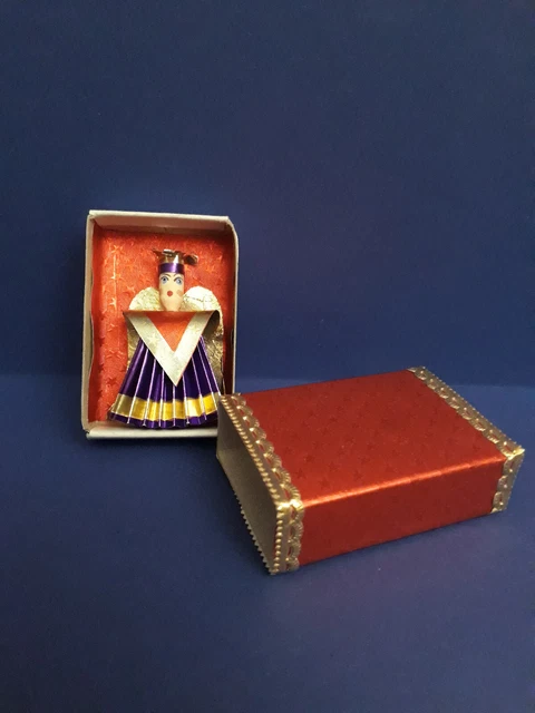 Mini-Rauschgoldengel in der Zündholzschachtel