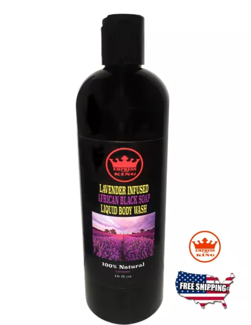 Raw Unrefined - African Black Soap - Liquid Body Wash-100% All Natural & Organic