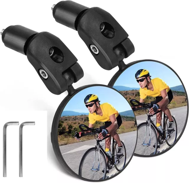 2X Bicycle Rear View Mirror EBike Mirror Bicycle Handlebar E-bike Set Left Right