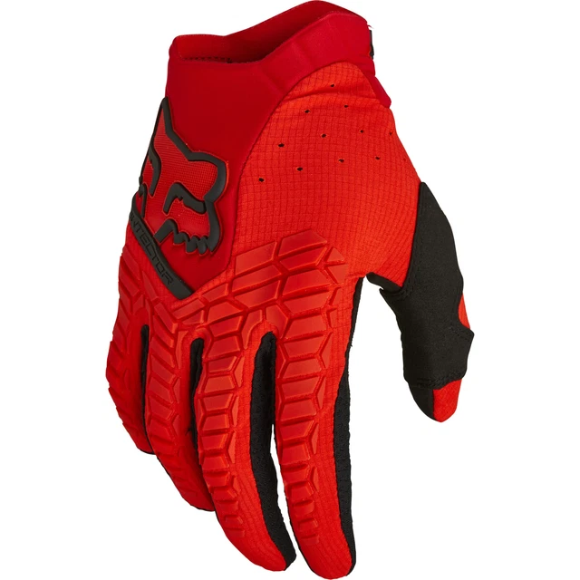 Fox Racing Mens Flo Red Pawtector Motocross Gloves Offroad MotoX Lever Grip