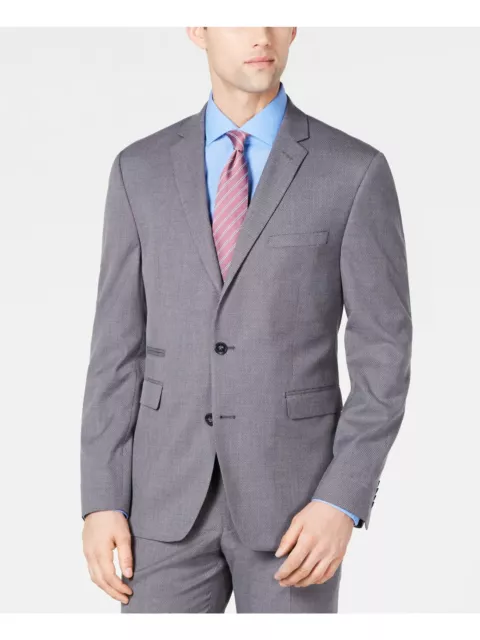 VINCE CAMUTO Mens Gray Slim Fit Wrinkle Resistant Suit Separate Blazer 48R