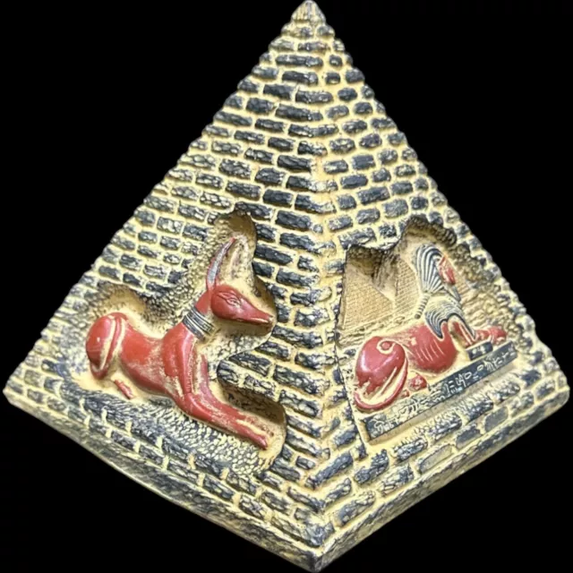 Pharaonic Pyramid Engraved With King Tutankhamun, Anubis, Sphinx and Nefertiti