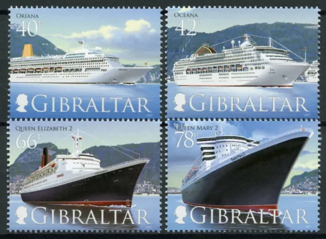 Gibraltar 2007 MNH Cruise Ships Stamps Part III Queen Mary 2 Oceana 4v Set
