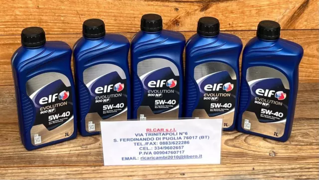 5 LT OLIO MOTORE ELF Evolution 900 NF 5W-40 BENZINA E DIESEL