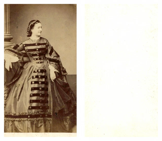 Vintage CDV Portrait De Femme à Odessa - Tirage Albuminé Original Vers 1865