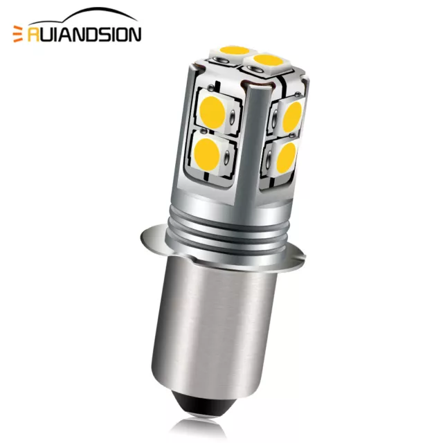 DC 6V/ 9V/ 12V/ 18V P13.5S PR2 3030 10 LED Lampe de poche Ampoule 6000K/ 4300K