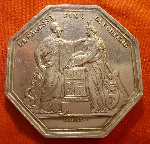 BANQUE DE FRANCE Médaille de récompense, La sagesse fixe la fortune fme_667699 Médailles