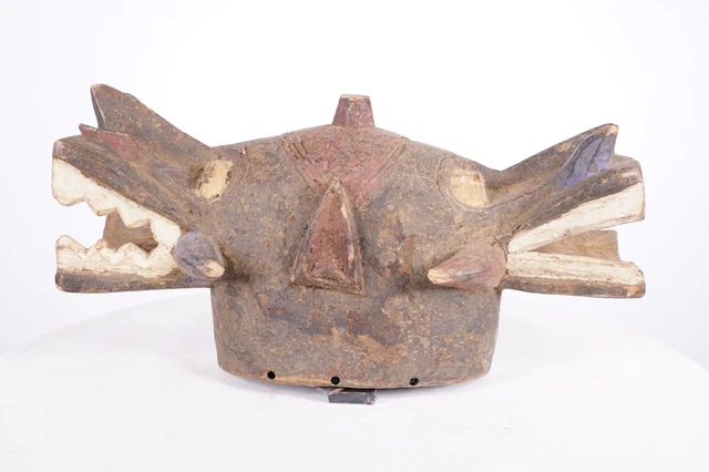 Senufo Janus Firespitter Headcrest Mask 17.25" Long - Ivory Coast