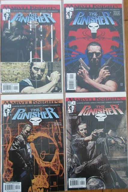 The Punisher #1 #2 #3 #4 Vol.4 Marvel Knights 2001 Comic Books VF/NM