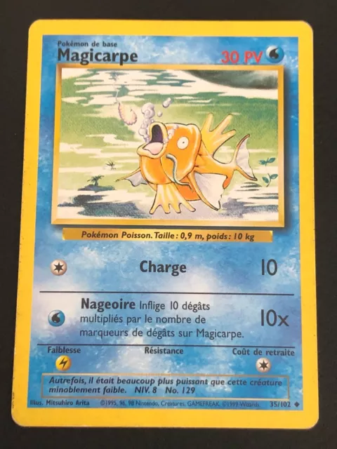 Pokemon Card Fr Wizards Set Of Base - Magikarp 35/102 Peu Commune - Tbe