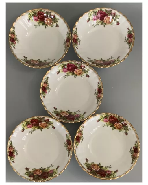 Royal Albert Old Country Roses Bone China - 5 ⅜”  Berry Bowls - SET OF 5!