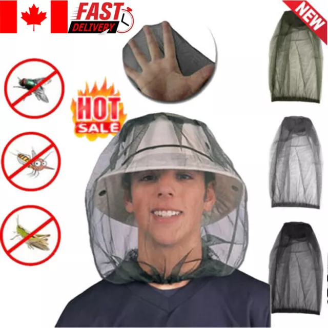 6x Anti-Mosquito Bug Bee Insect Head Net Hat Cap Sun Protection Fishing Hiking