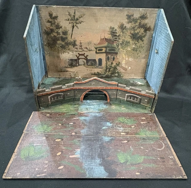 Vintage Coq Jouet en bois 1950 à tirer/jouet artisanal pour enfant coloré/cadeau/collection/décoration/éducatif ludique/souvenirs nostalgie
