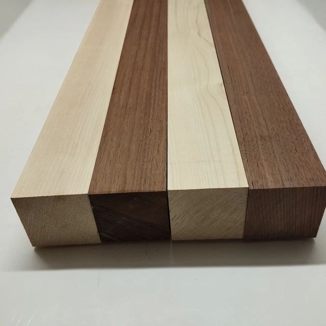 2 Stück Schnitzholz Blöcke Aus Schwarznuss – Je 16 X 6 X 1 Cm, Naturbelassen