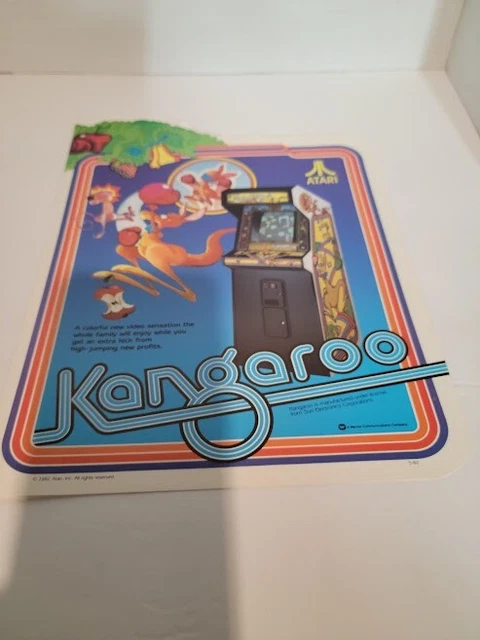 Flyer Atar,KANGAROO-1982  Arcade Video Game advertisement original see pic