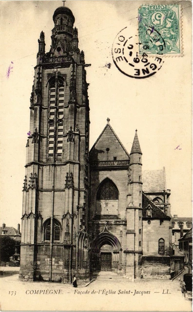 CPA COMPIEGNE - Facade de l'Église St-Jacques (291825)