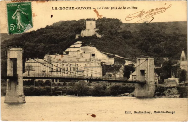 CPA La Roche Guyon Le Pont pris de la colline (1319498)