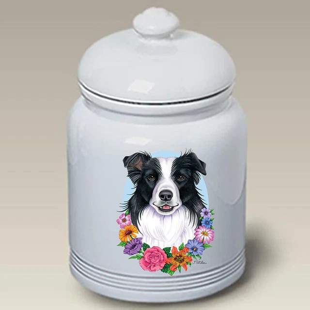 Border Collie Ceramic Treat Jar TP 47030