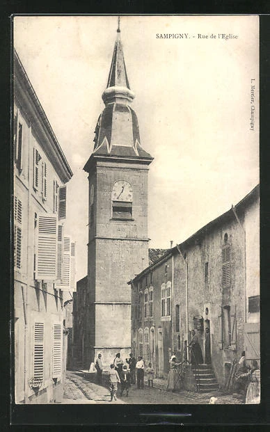 CPA Sampigny, Rue de l´Eglise