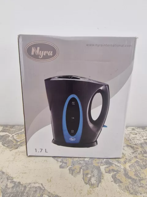 NYRA Electric Cordless Kettle  1.7L Fast Boil 2200W Auto Shut-Off Boil Dry Black