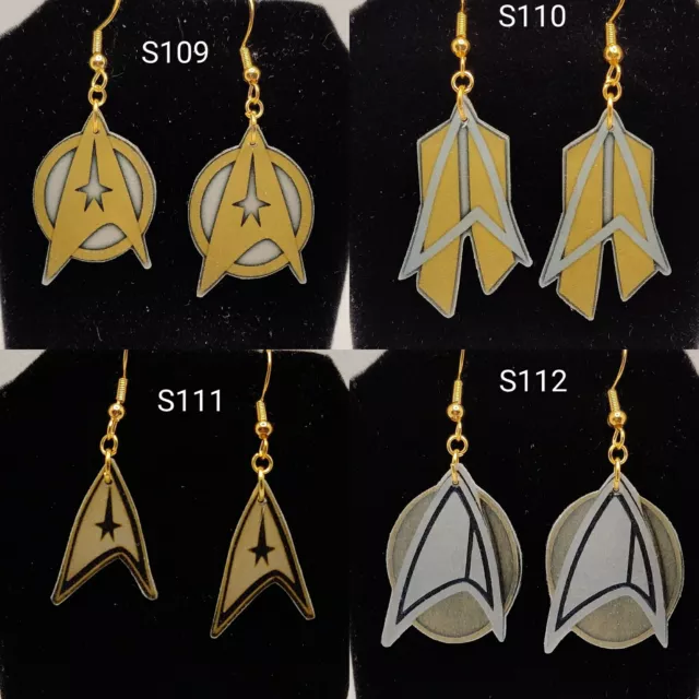 Star Trek Communicator Badge Earrings