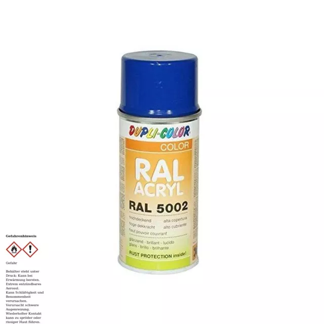 DUPLI COLOR RAL FÜR ACRYL SPRAY 5002 ULTRAMARINE BLAU GLÄNZEND ACRYL LACK 150 ml