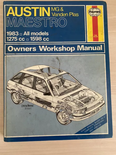 Austin Maestro, MG & Vanden Plas Haynes Manual -  1983 to 1994 Petrol, Hardback