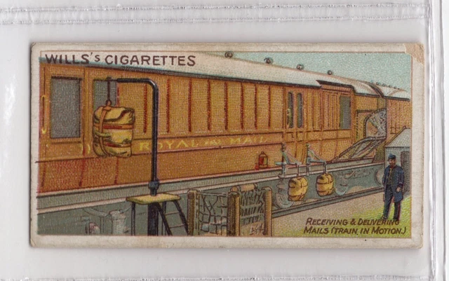 Wills Australia Royal Mail 1913 #27 Train picking up mail at a station