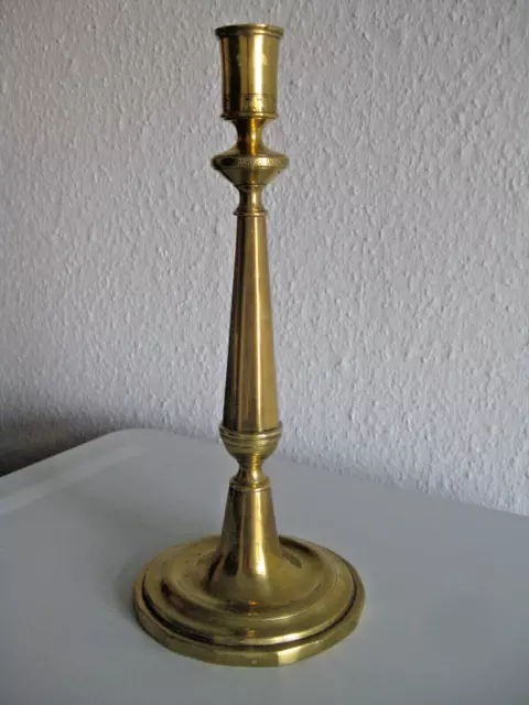 alter Empire Biedermeier Messing Kerzenleuchter Kerzenhalter Punze 19. Jh. 2