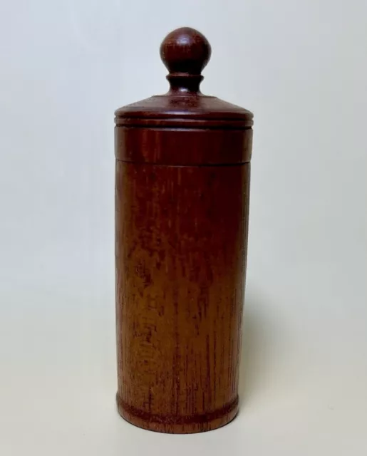 Vintage Treen Ware Small - 1” Wide, 2.75” Tall Spice Jar - Excellent Condition