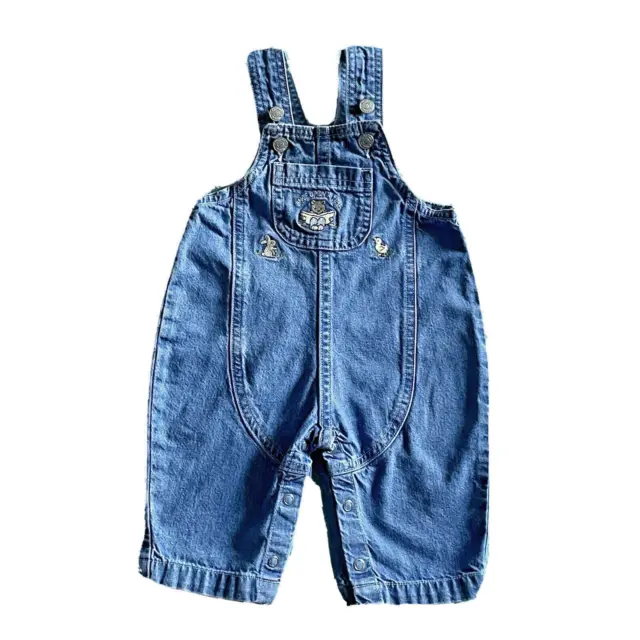 Rare Bib Overalls Carters Classics Once Upon A Time Boys 3-6 Months Denim