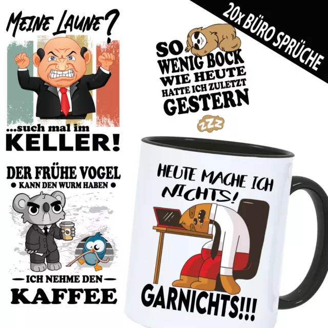 Tasse Büro Sprüche Job Arbeit Kollegen Kollegin Lustig Faultier Geburtstag Fun