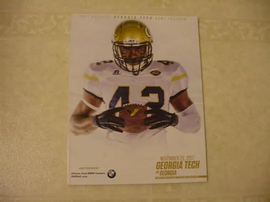 2017 Georgia Bulldogs vs.Georgia Tech Yellow Jackets Football Game Program