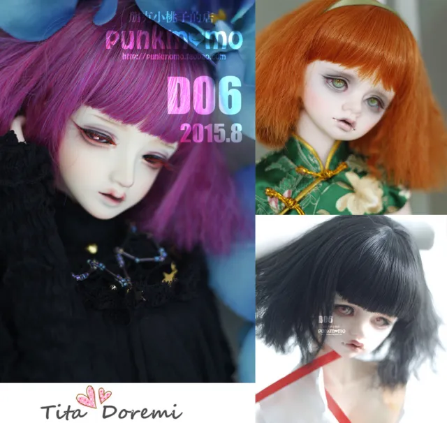 BJD Doll Wig 1/3 8.5-9.5" Pullip SD MSD MDD 1/4 7-8" Wavy Long Hair