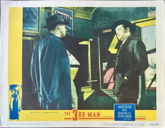 The Third Man Orson Welles Original Lobby Card #1 (1949) 11"x14"