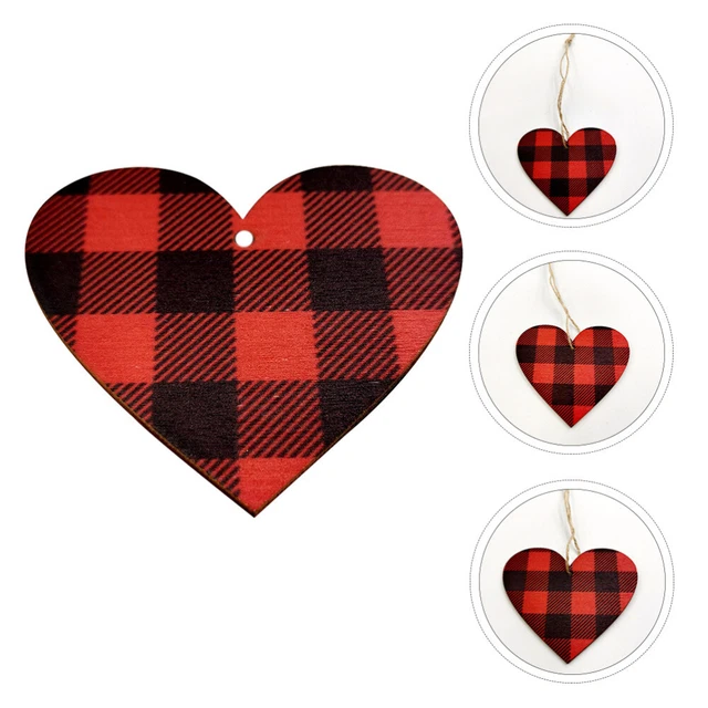 UEB 10pcs Cuore Legno da Appendere Abbellimenti Legno Craft Forme Appeso Ornamenti Fai da Te Bomboniere Decorazioni per Matrimonio Feste 4x4cm (Bianco