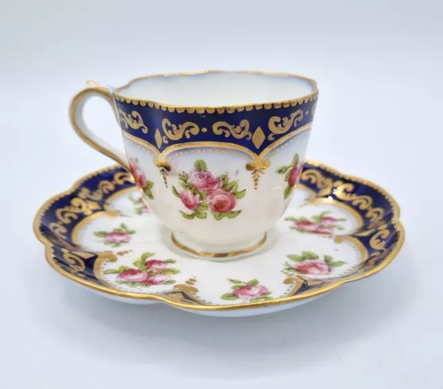 George Jones & Sons Crescent Porcelaine  Cup & Saucers for Harrods  Ltd